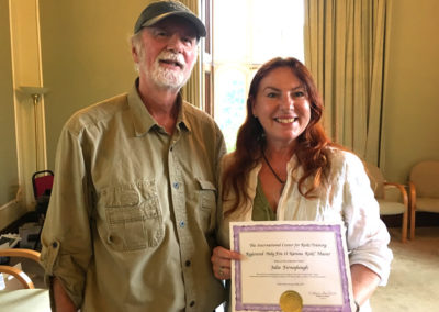 Receiving my Karuna® Master Teacher qualification from William Lee Rand in 2018